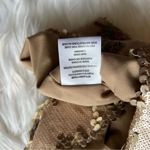 Black Swan Gold Sequined Cocktail Dress M - Picture 8 of 8